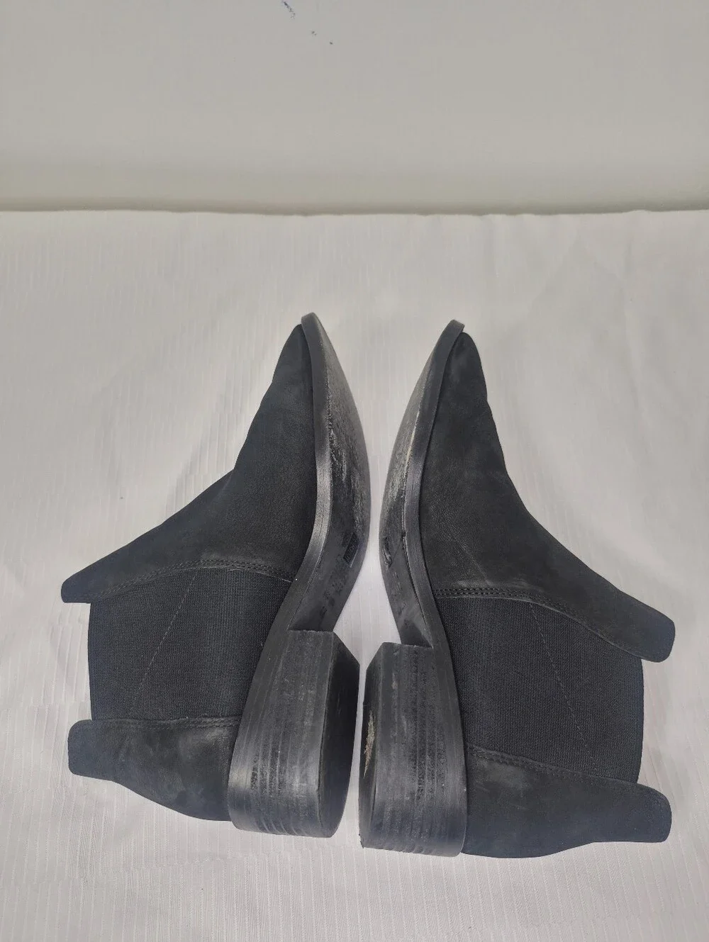 Eileen Fisher Black Suede Leather Chelsea Bootie sz 9.5 - Picture 6 of 8